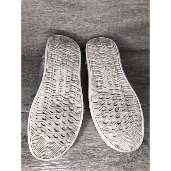 Hey Dude Wendy Rise Sox Stone White Textile Slip On Comfort Shoes Women 8M US/39 - Picture 9 of 16